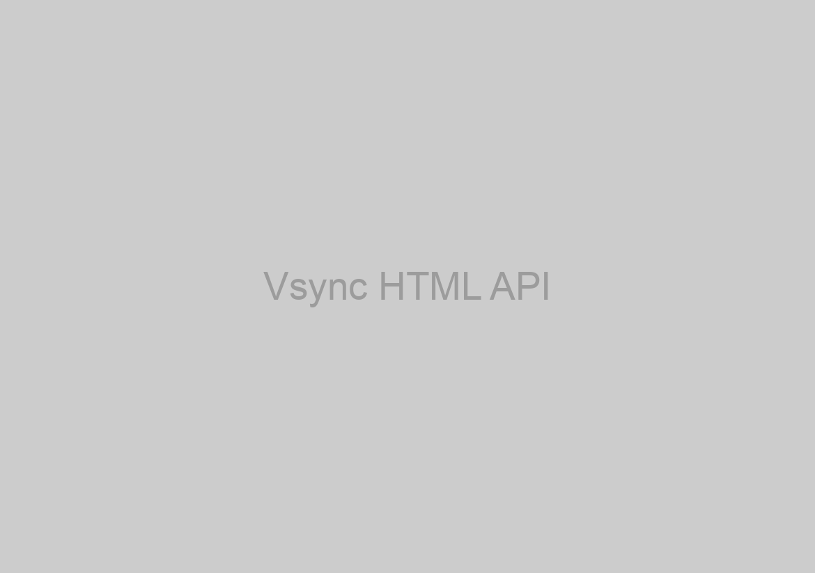 Vsync HTML API